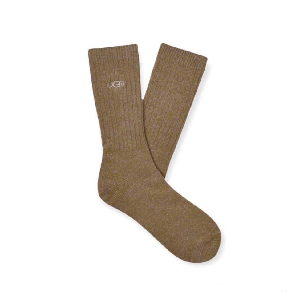 TREY RIB KNIT SLOUCHY CREW- Bamboo Green